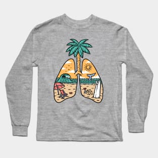 beautiful view of the beach in lungs Long Sleeve T-Shirt